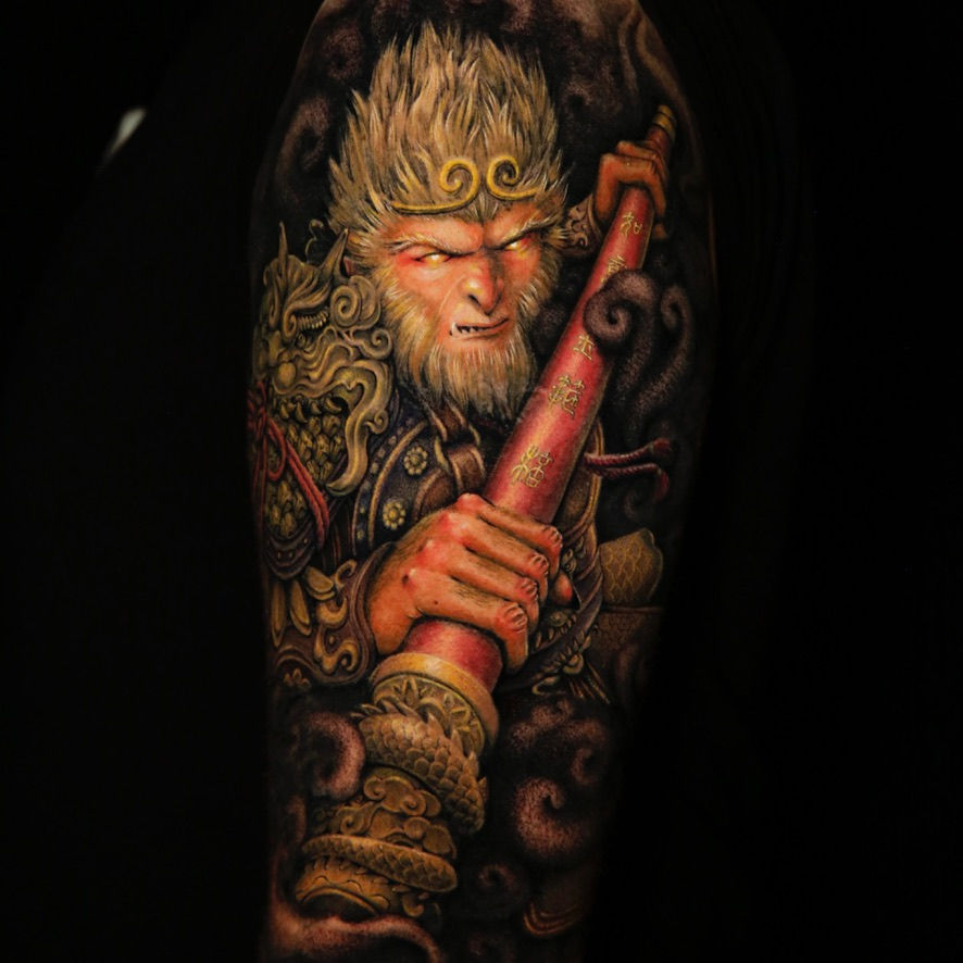 Asian-style colour tattoo