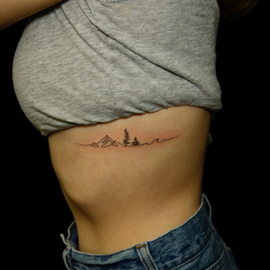 Fine line tattoo